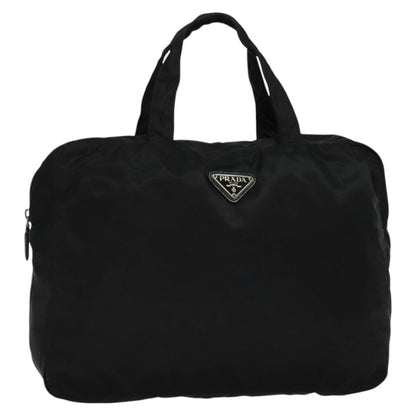 Prada Vintage Zip Handbag Tessuto, BLACK, NYLON, Handbag