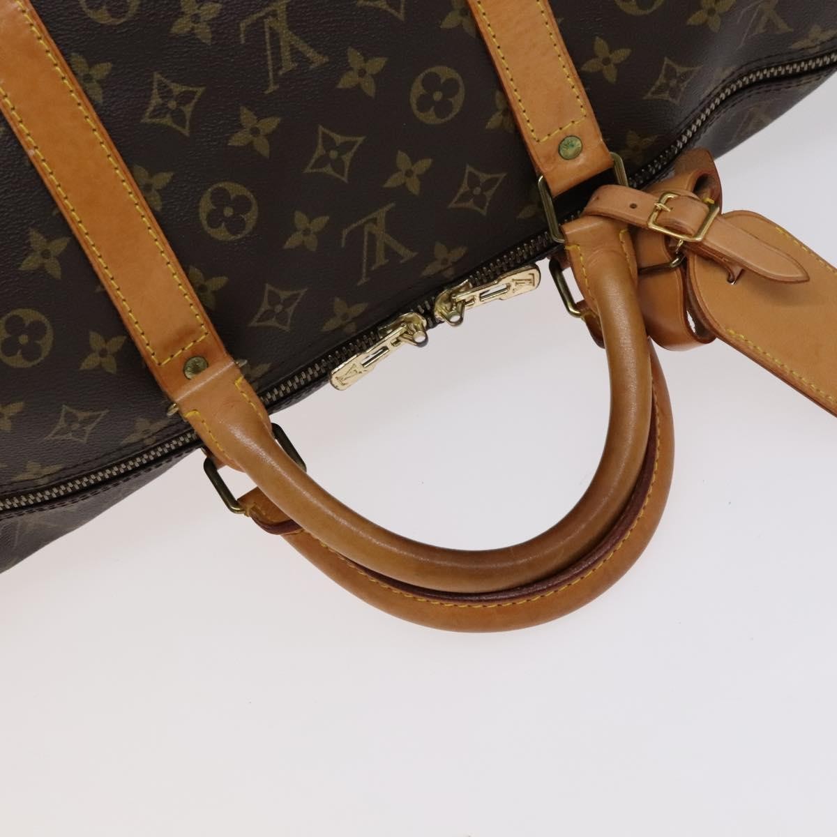Louis Vuitton Keepall Bag Monogram Canvas, BROWN, CANVAS, Travel bag
