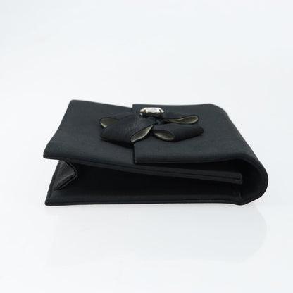 Saint Laurent Vintage Pouch Satin, BLACK, SATIN, Clutche & pouche