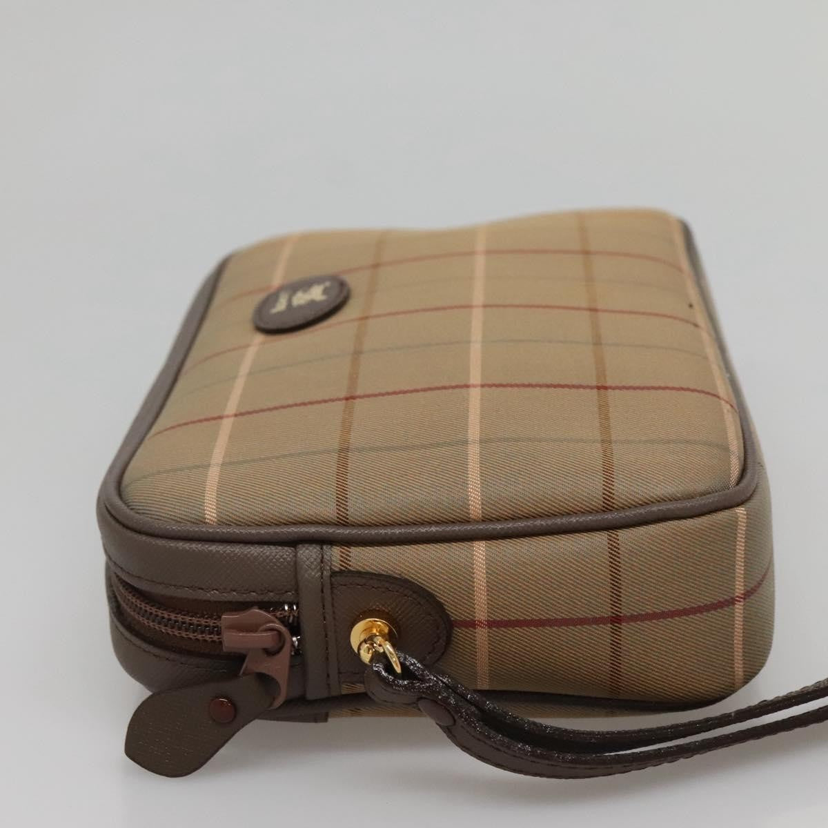 Burberry Nova check Pochette Canvas, BEIGE, CANVAS, Clutche & pouche