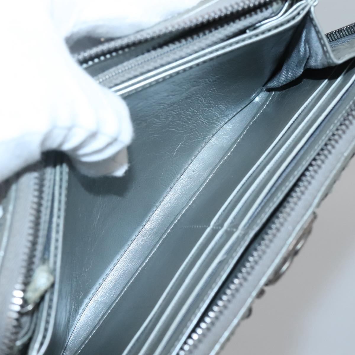 Chanel Boy Zip Jacket Wallet Quilted Calfskin, SILVER, LEATHER, Wallets