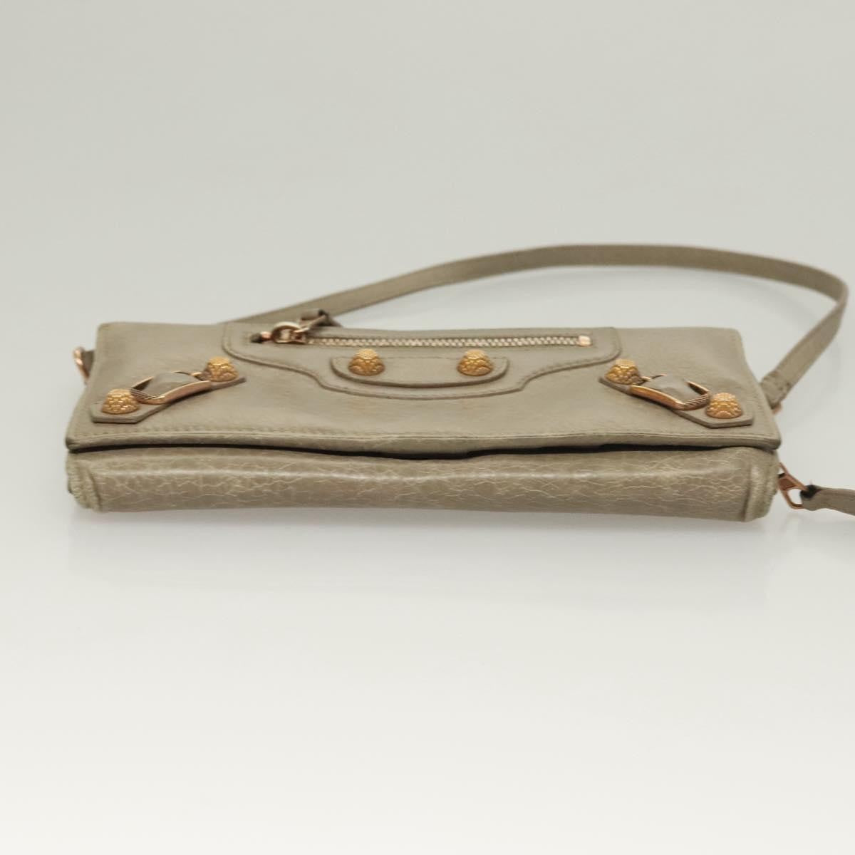 Balenciaga Giant Money Flap Wallet Leather, BEIGE, LEATHER, Wallets