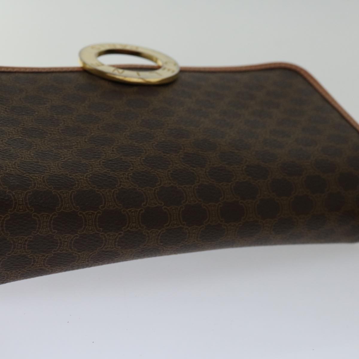 Celine Macadam Shoulder Bag Canvas, BROWN, PVC, Shoulder bag