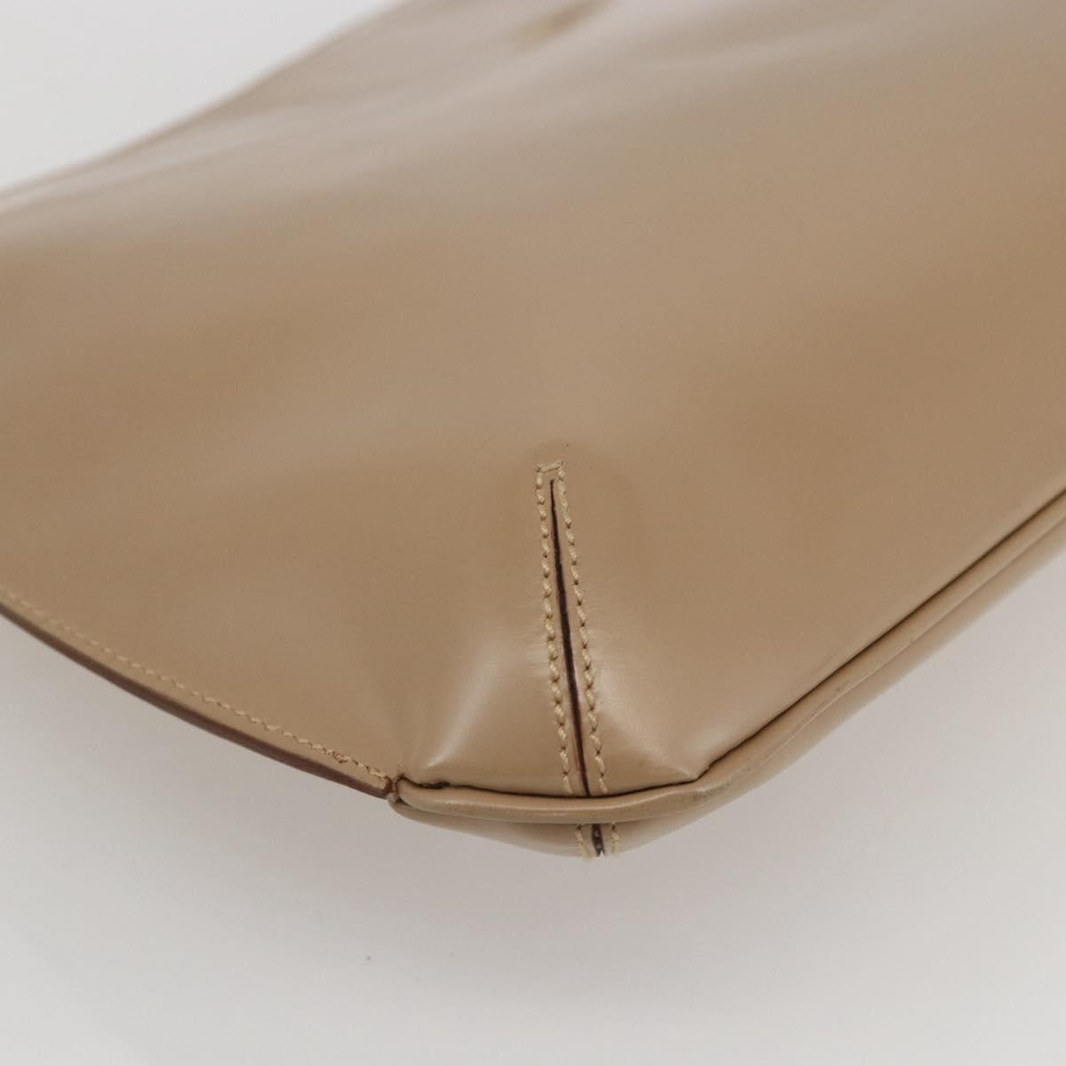 Salvatore Ferragamo Gancini Shoulder Bag Leather, BEIGE, LEATHER, Shoulder bag