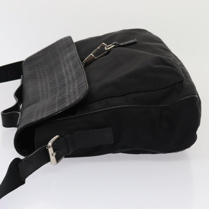 Burberry Vintage Shoulder Bag Nylon, BLACK, NYLON, Shoulder bag