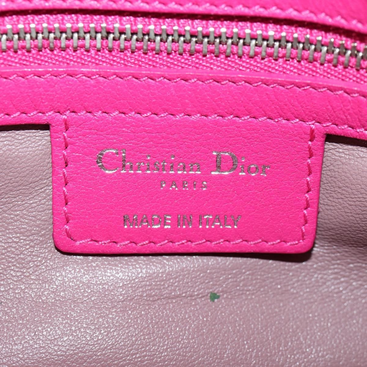Christian Dior Long Chain Miss Dior Bag Cannage Quilt Lambskin, PINK, LEATHER, Shoulder bag