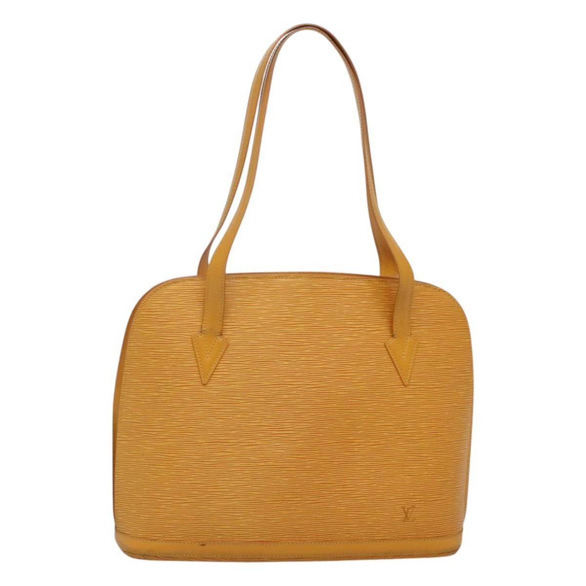Louis Vuitton Lussac Handbag Epi Leather, YELLOW, LEATHER, Shoulder bag