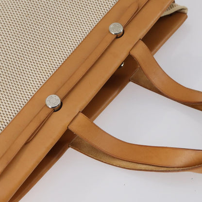 Hermes Herbag Cabas Toile and Leather, BEIGE, CANVAS, Tote bag