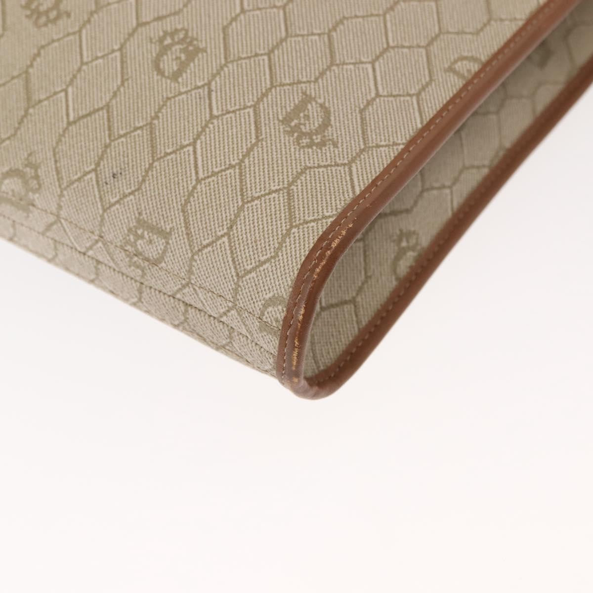 Christian Dior Vintage Honeycomb Handbag Canvas Leather, BEIGE, CANVAS, Handbag