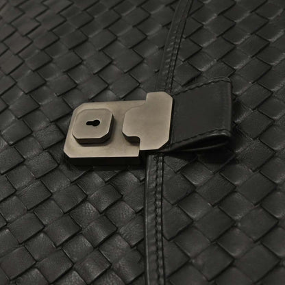 Bottega Veneta Intrecciato Briefcase Leather, BLACK, LEATHER, Briefcase