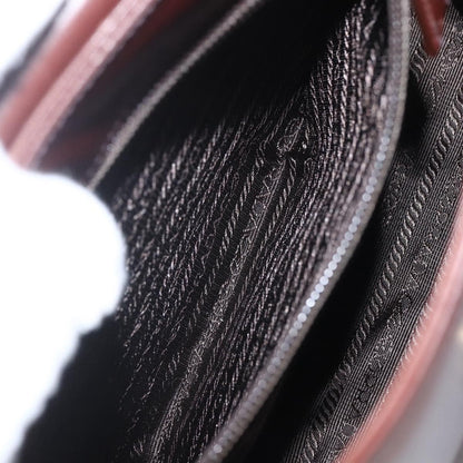 Prada Vintage Shoulder Bag Leather, BROWN, LEATHER, Shoulder bag