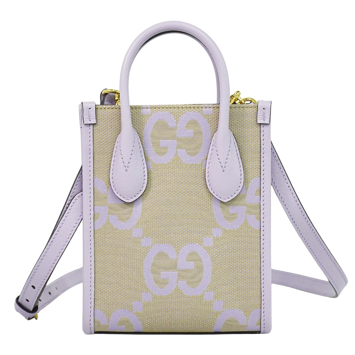 Gucci Vertical Tote Jumbo GG Canvas, PURPLE, CANVAS, Tote bag