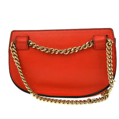 Chloe Georgia Crossbody Bag Leather, RED, LEATHER, Shoulder bag