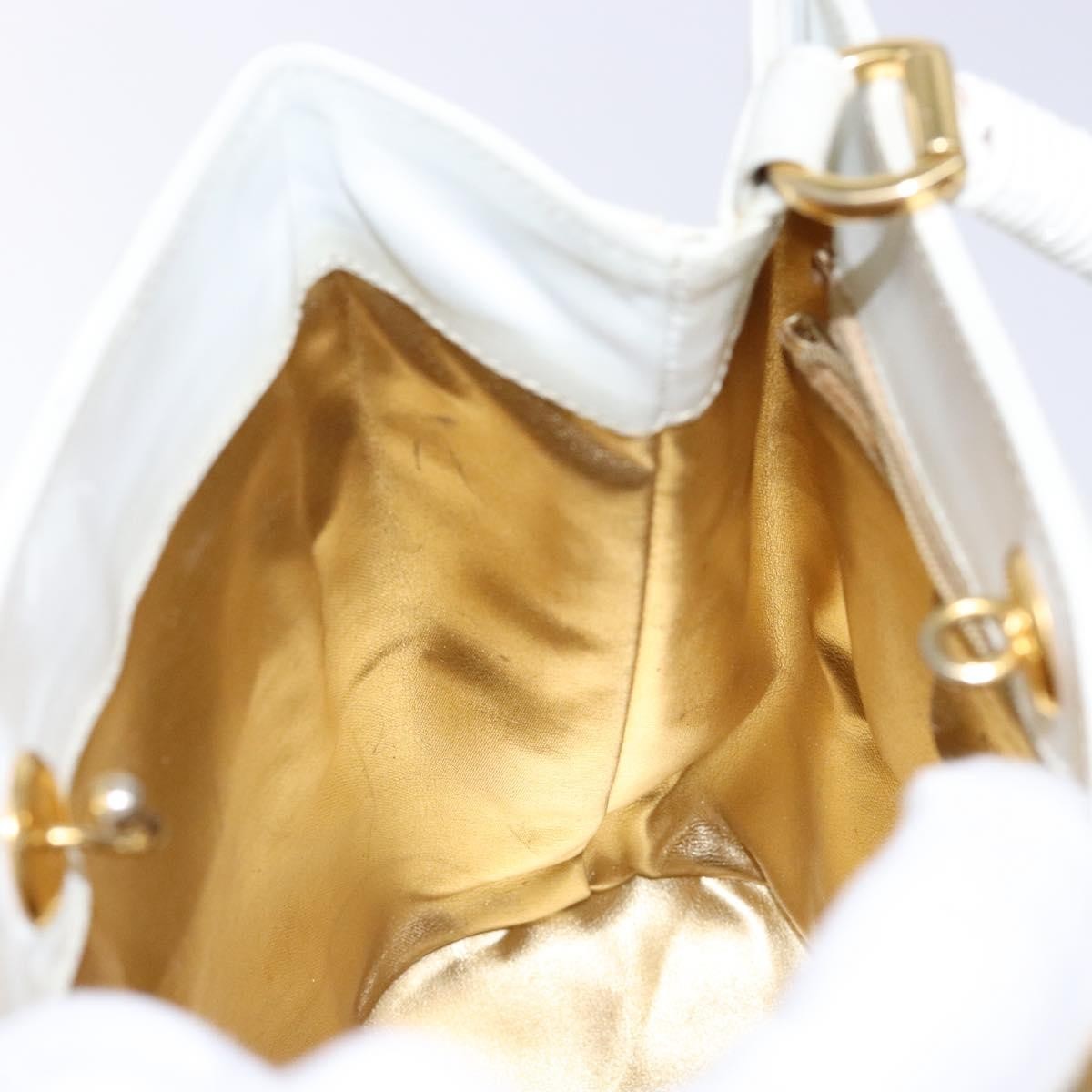 Salvatore Ferragamo Vintage Gancini Convertible Top Handle Bag Leather, WHITE, LEATHER, Handbag