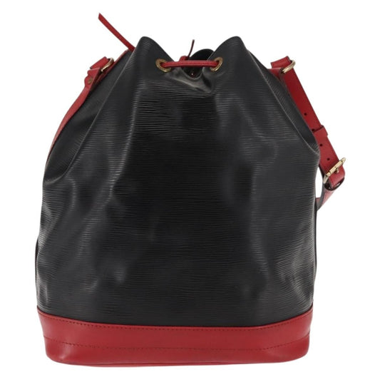 Louis Vuitton Bicolor Noe Handbag Epi Leather, BLACK, LEATHER, Shoulder bag