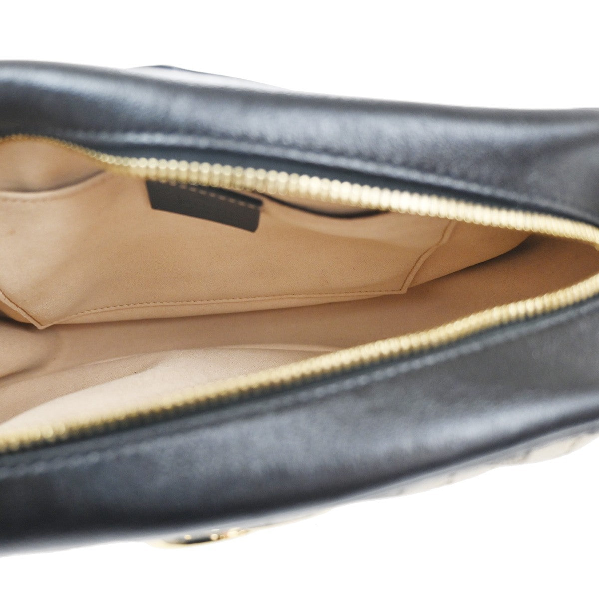 Gucci GG Marmont Shoulder Bag Diagonal Quilted GG Canvas with Leather, BROWN, CANVAS, Shoulder bag