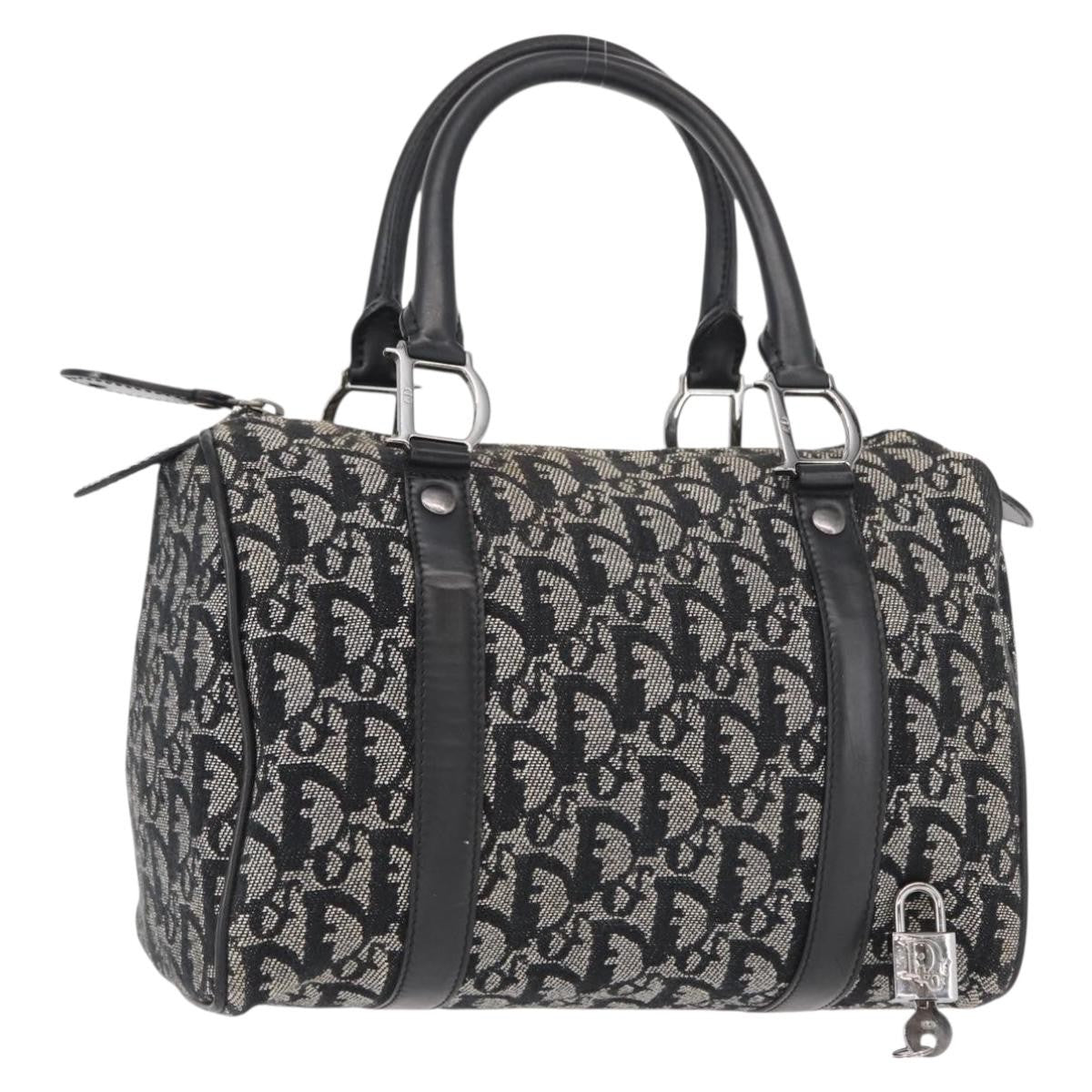 Christian Dior Vintage Trotter Boston Bag Diorissimo Canvas, BLACK, CANVAS, Travel bag