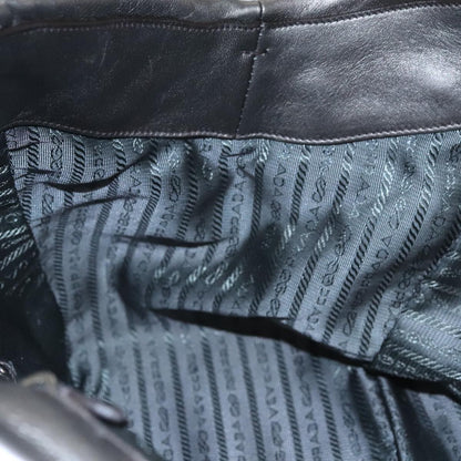 Prada Waves Chain Tote Leather and Tessuto, SILVER, LEATHER, Tote bag