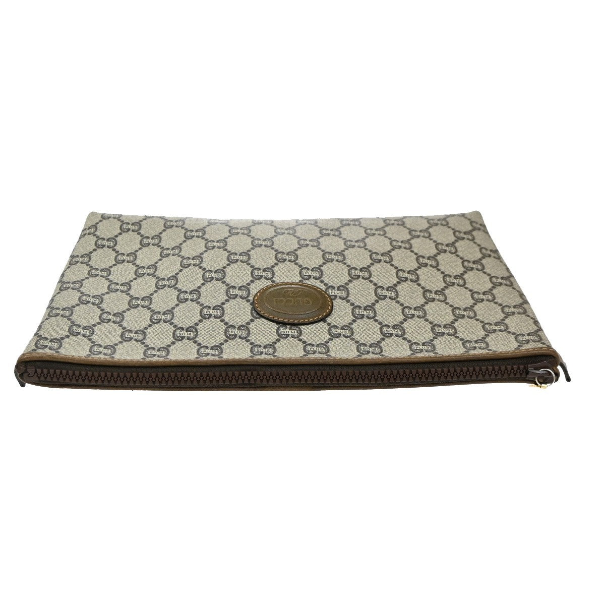 Gucci GG Plus Supreme Pouch Canvas, BROWN, PVC, Clutche & pouche