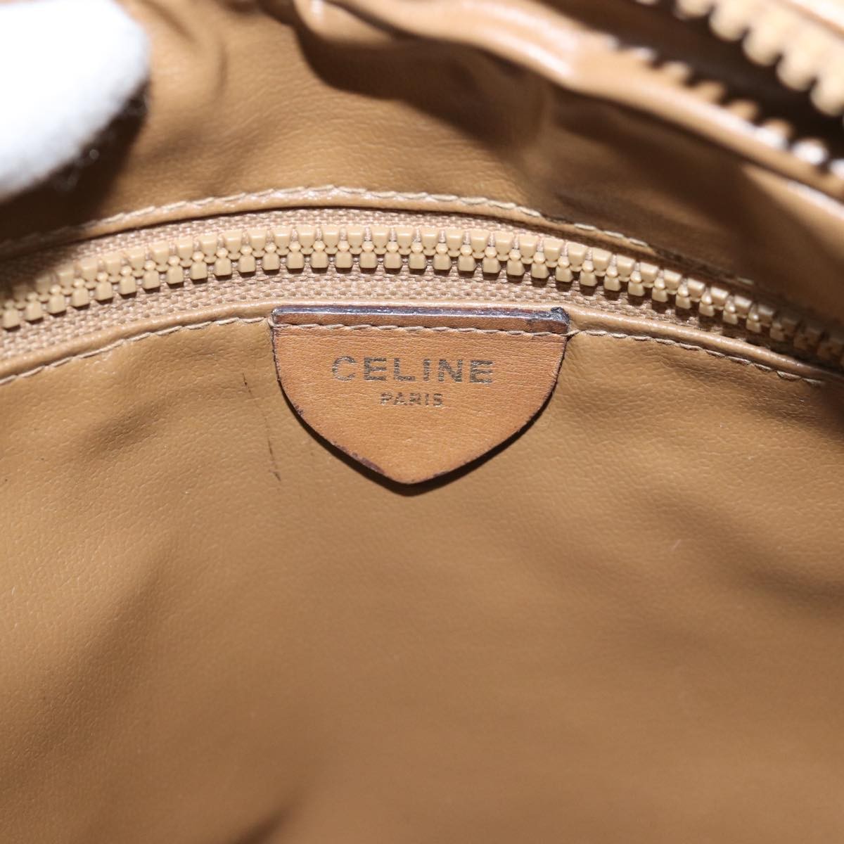 Celine Macadam Shoulder Bag Canvas, BEIGE, CANVAS, Shoulder bag