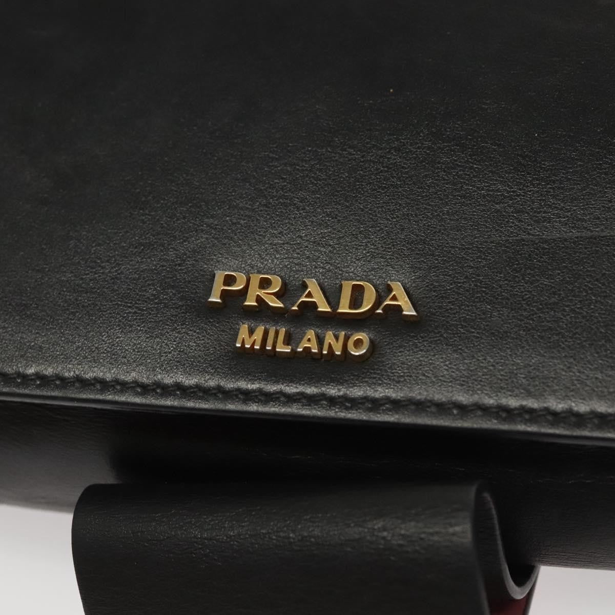 Prada Metal Ribbon Shoulder Bag City Calfskin, GRAY, LEATHER, Shoulder bag