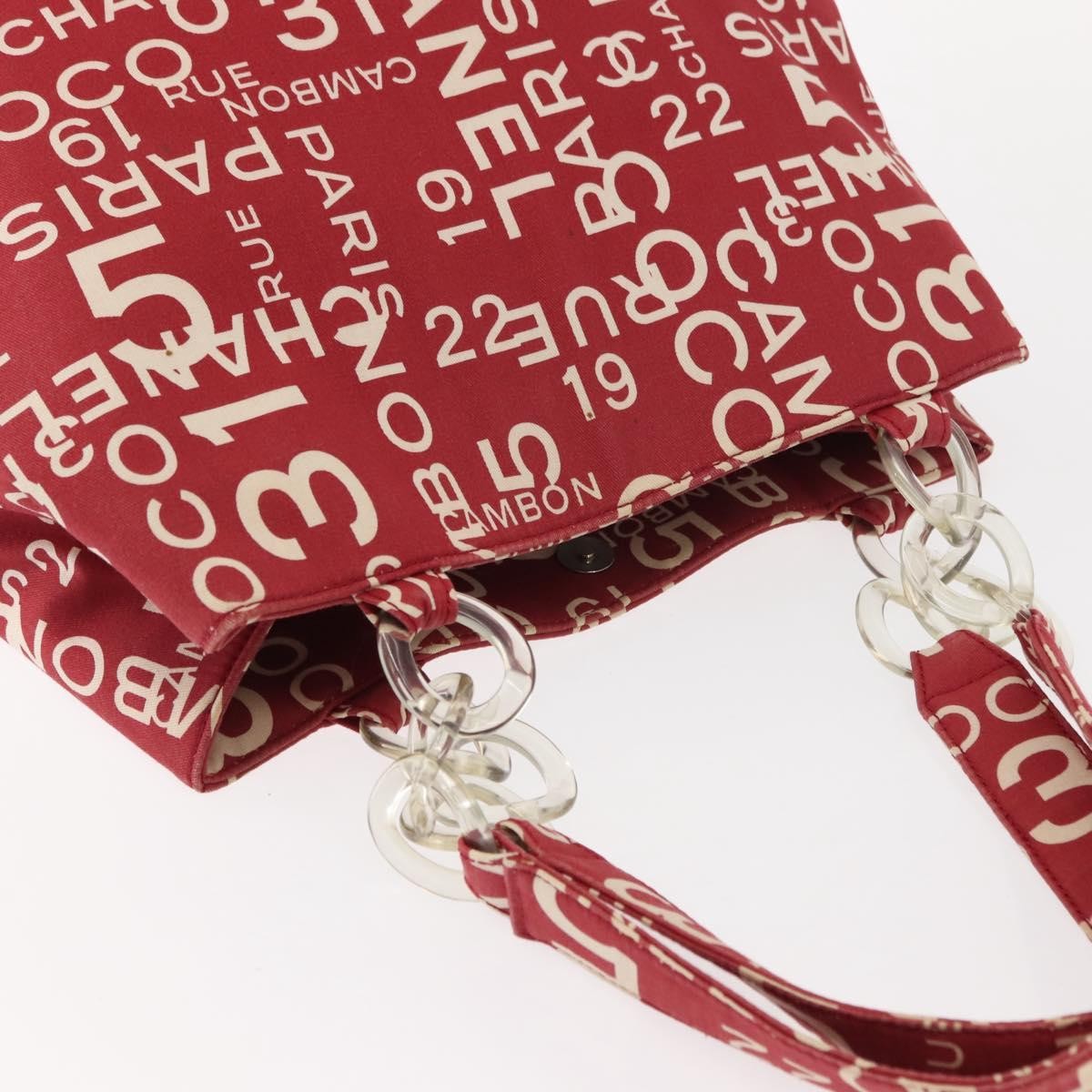 Chanel 31 Rue Cambon Beach Zip Tote Printed Canvas, RED, CANVAS, Tote bag
