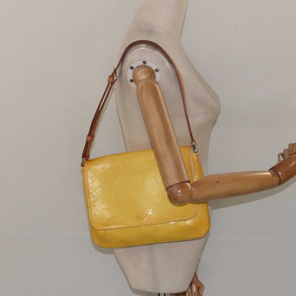Louis Vuitton Thompson Street Handbag Monogram Vernis, YELLOW, PATENT_LEATHER, Handbag