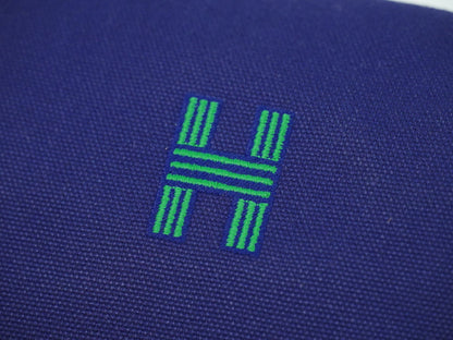 Hermes Bride à Brac Wool, NAVY, CANVAS, Handbag