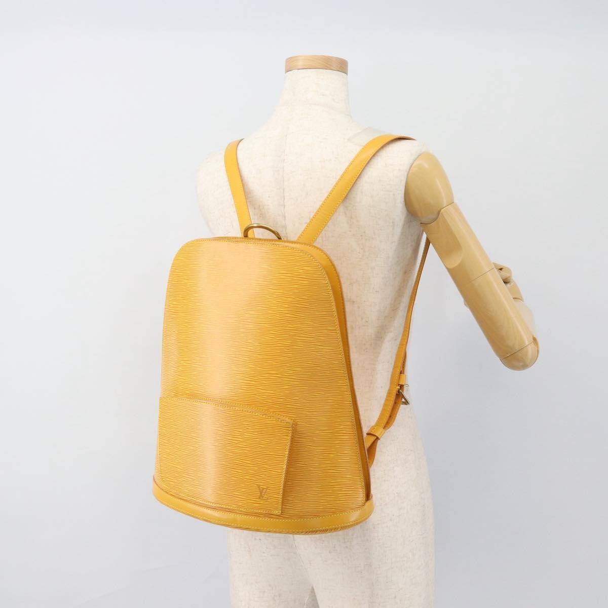 Louis Vuitton Gobelins Backpack Epi Leather, Yellow, Leather, Backpack