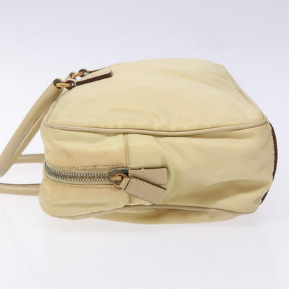 Prada Vintage Zip Handbag Tessuto, BEIGE, NYLON, Handbag