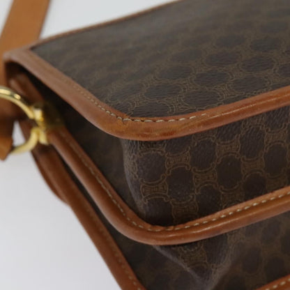 Celine Tricolor Trapeze Bag Leather, BROWN, CANVAS, Handbag