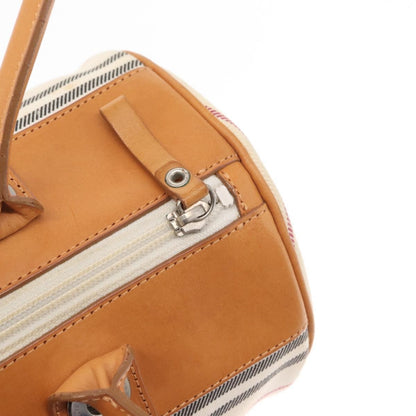 Burberry Vintage Handbag Canvas, BEIGE, CANVAS, Handbag