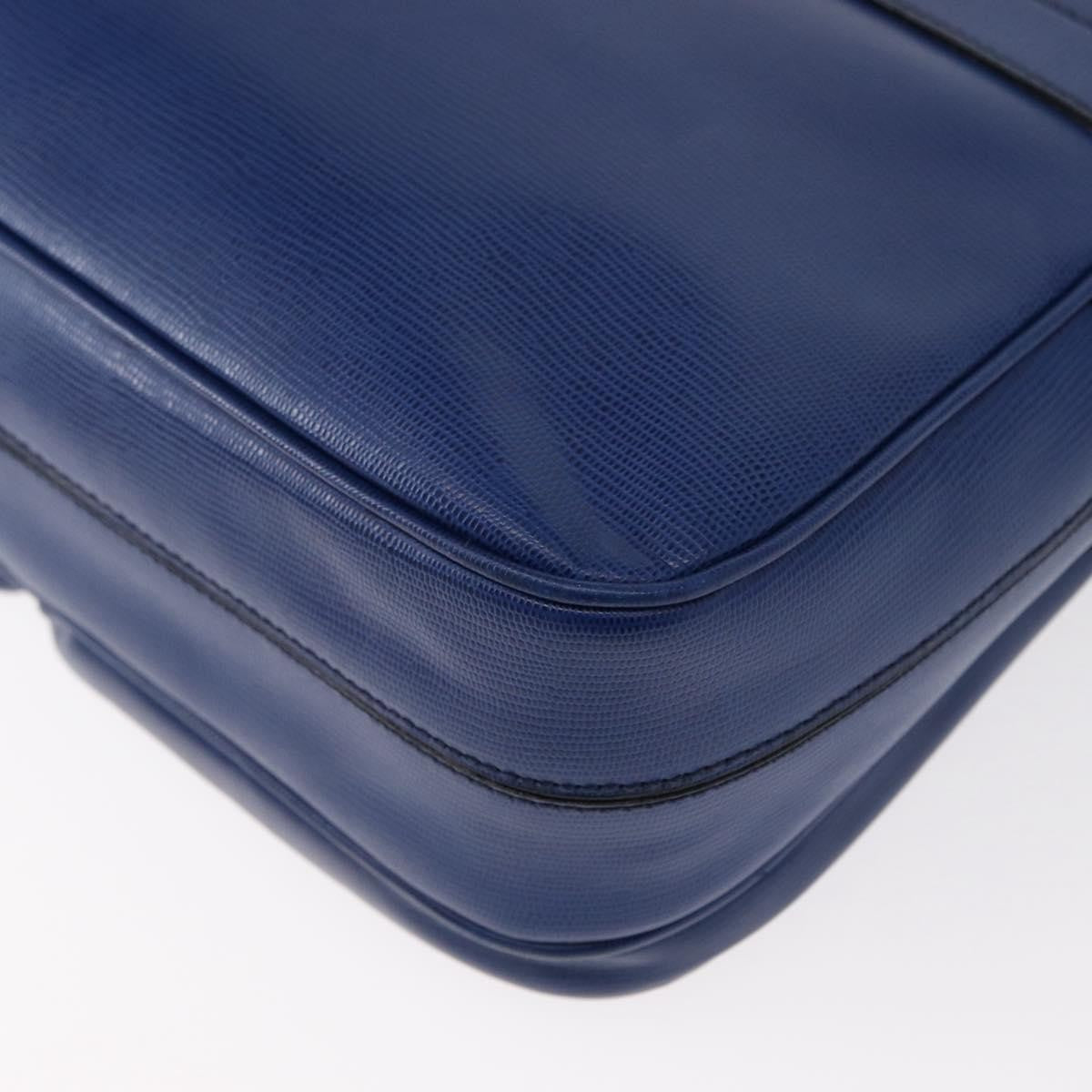 Celine Vintage Circle Logo Crossbody Bag Leather, BLUE, LEATHER, Shoulder bag