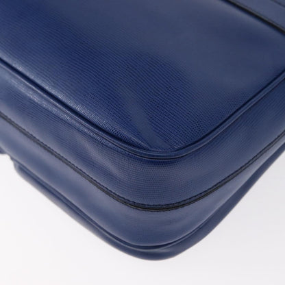 Celine Vintage Circle Logo Crossbody Bag Leather, BLUE, LEATHER, Shoulder bag