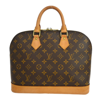 Louis Vuitton Alma Handbag Monogram Canvas, Brown, Canvas, Handbag