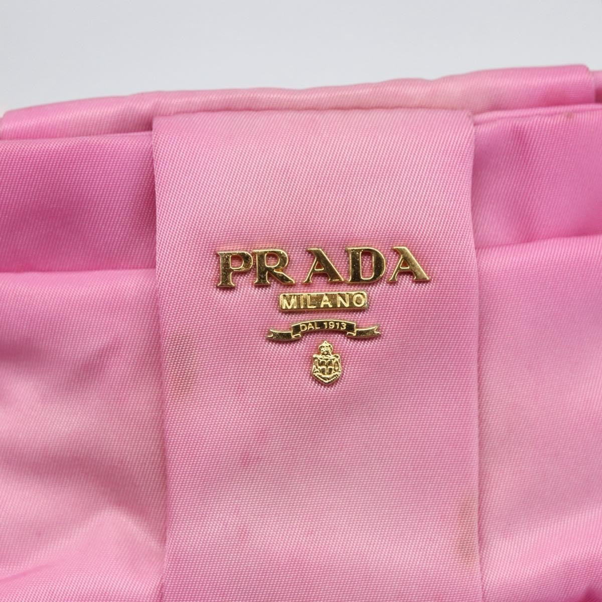 Prada Bow Tote Tessuto with Leather, PINK, NYLON, Tote bag