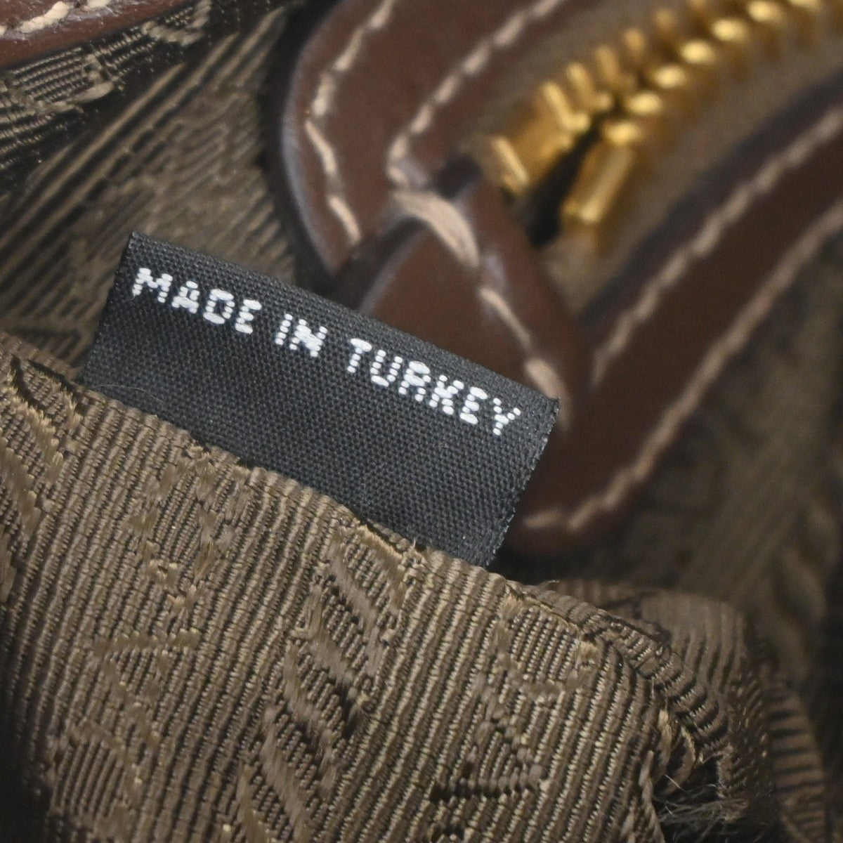 Prada Logo Double Zip Crossbody Bag Canvas, BROWN, CANVAS, Shoulder bag