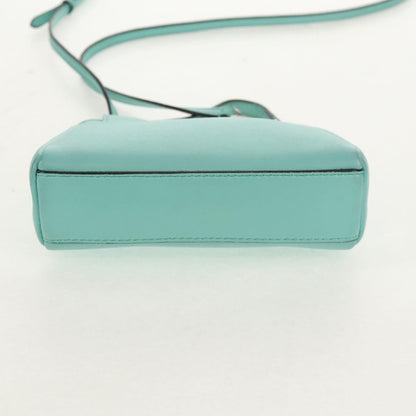 Fendi Peekaboo Bag Leather, TURQUOISE, LEATHER, Handbag