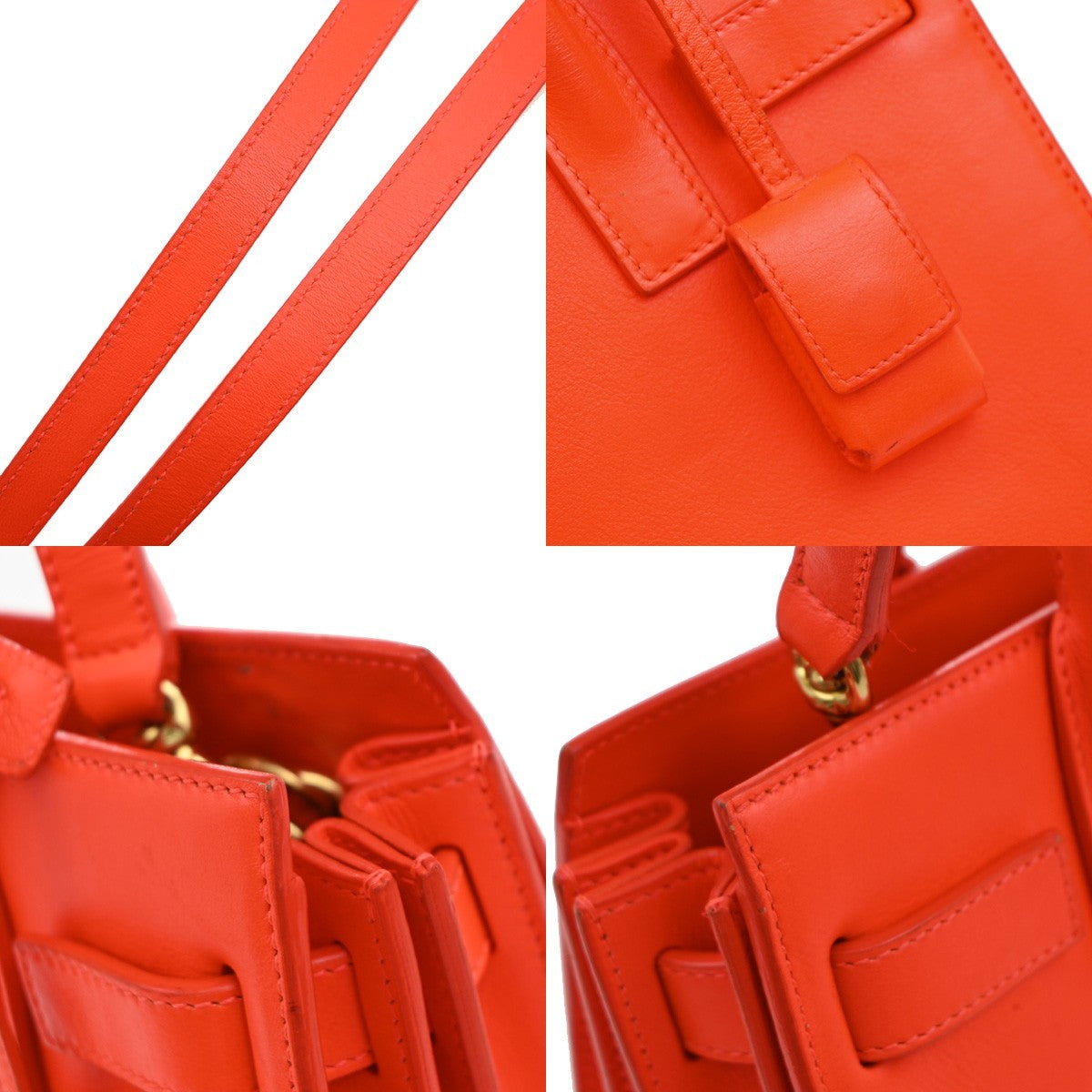 Saint Laurent Sac de Jour NM Bag Leather, RED, LEATHER, Handbag