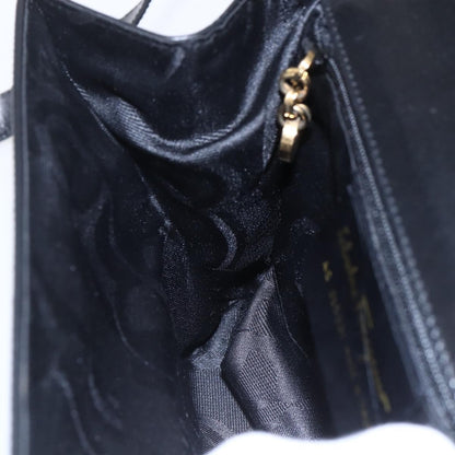 Salvatore Ferragamo Vala Shoulder Bag Leather, BLACK, LEATHER, Shoulder bag