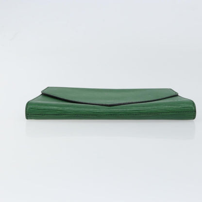 Louis Vuitton Art Deco Clutch Epi Leather, GREEN, LEATHER, Clutche & pouche
