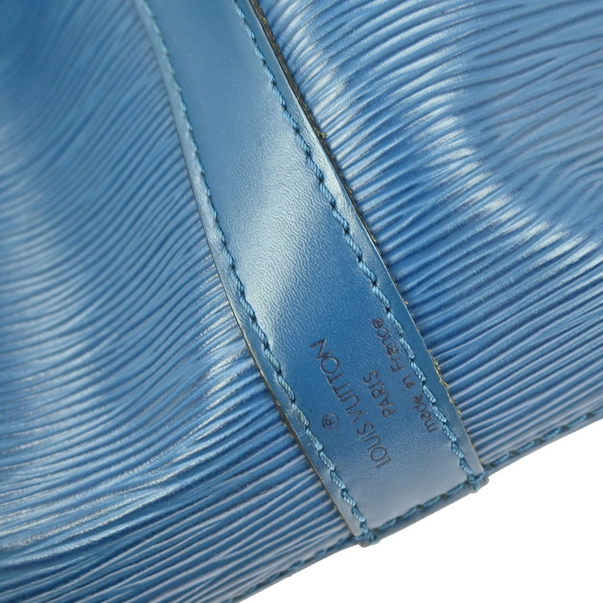 Louis Vuitton Petit Noe Handbag Epi Leather, BLUE, LEATHER, Shoulder bag