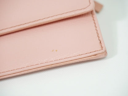 Chanel Coco bouton wallet Leather, PINK, LEATHER, Wallets