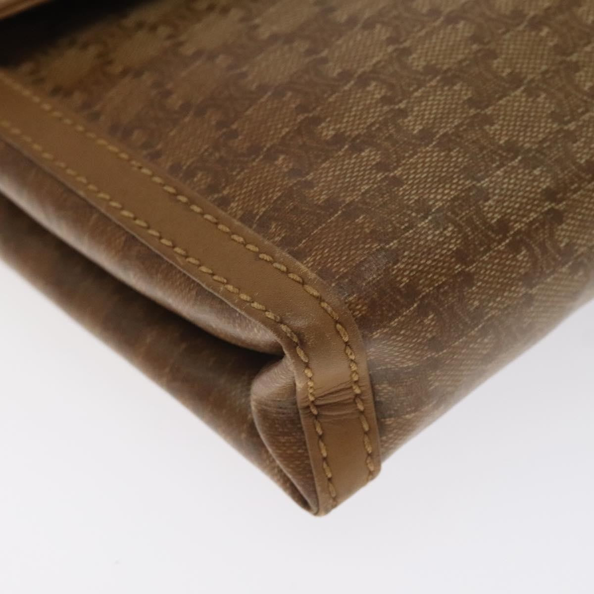 Celine Macadam Shoulder Bag Canvas, BROWN, CANVAS, Shoulder bag