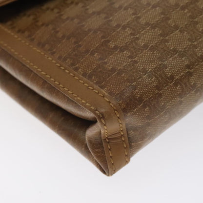 Celine Macadam Shoulder Bag Canvas, BROWN, CANVAS, Shoulder bag