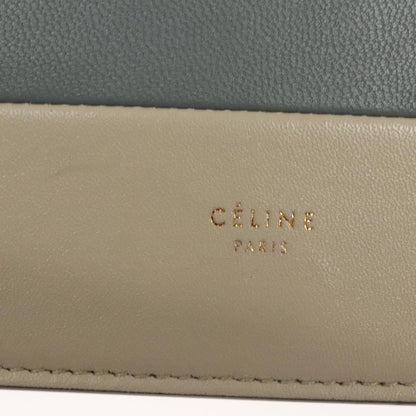 Celine Chain Shoulder Bag Leather, GRAY, LEATHER, Shoulder bag