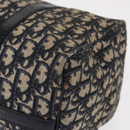 Christian Dior Vintage Trotter Boston Bag Canvas, NAVY, CANVAS, Travel bag