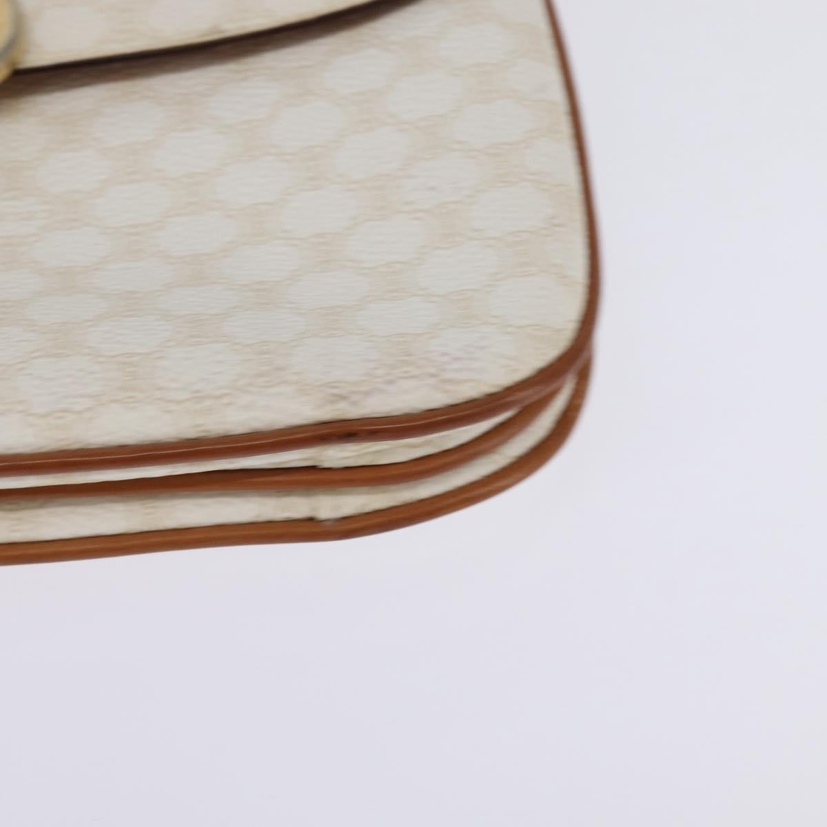 Celine Macadam Shoulder Bag PVC Leather, WHITE, CANVAS, Shoulder bag