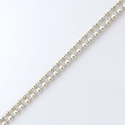 Gucci Logo Bar Double Ball Necklace Silver 925, SILVER, SILVER, Necklace