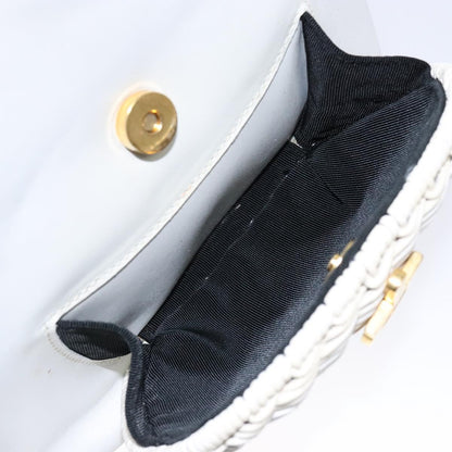 Salvatore Ferragamo Vintage Gancini Convertible Top Handle Bag Leather, WHITE, LEATHER, Handbag